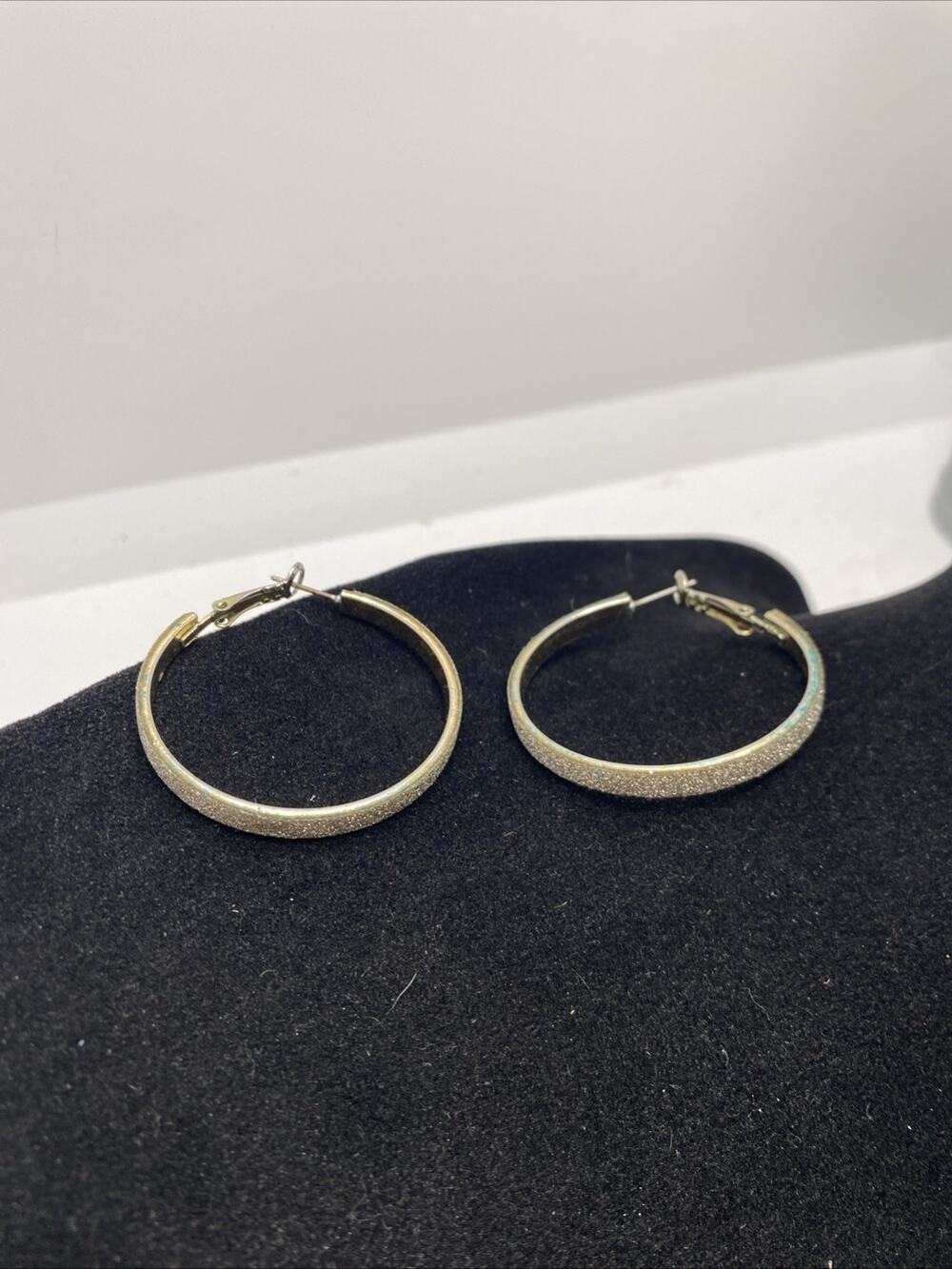 Womens Silver Vintage Hoop Earrings